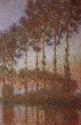 Claude Monet Poplars on the banks of the ept painting